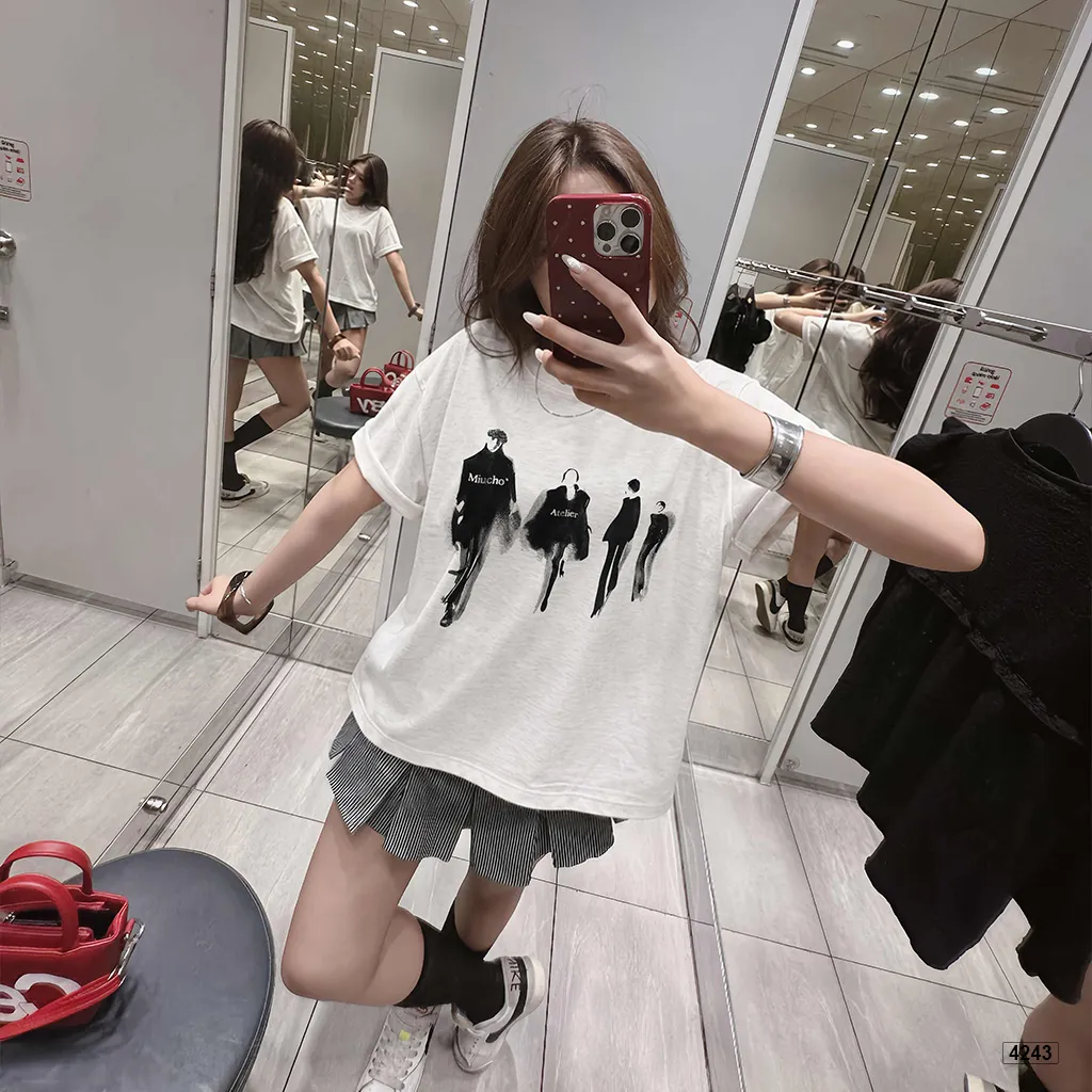 Áo thun boxy unisex chất vải xước phong cách đường phố Miucho 4243_thumbnail_4