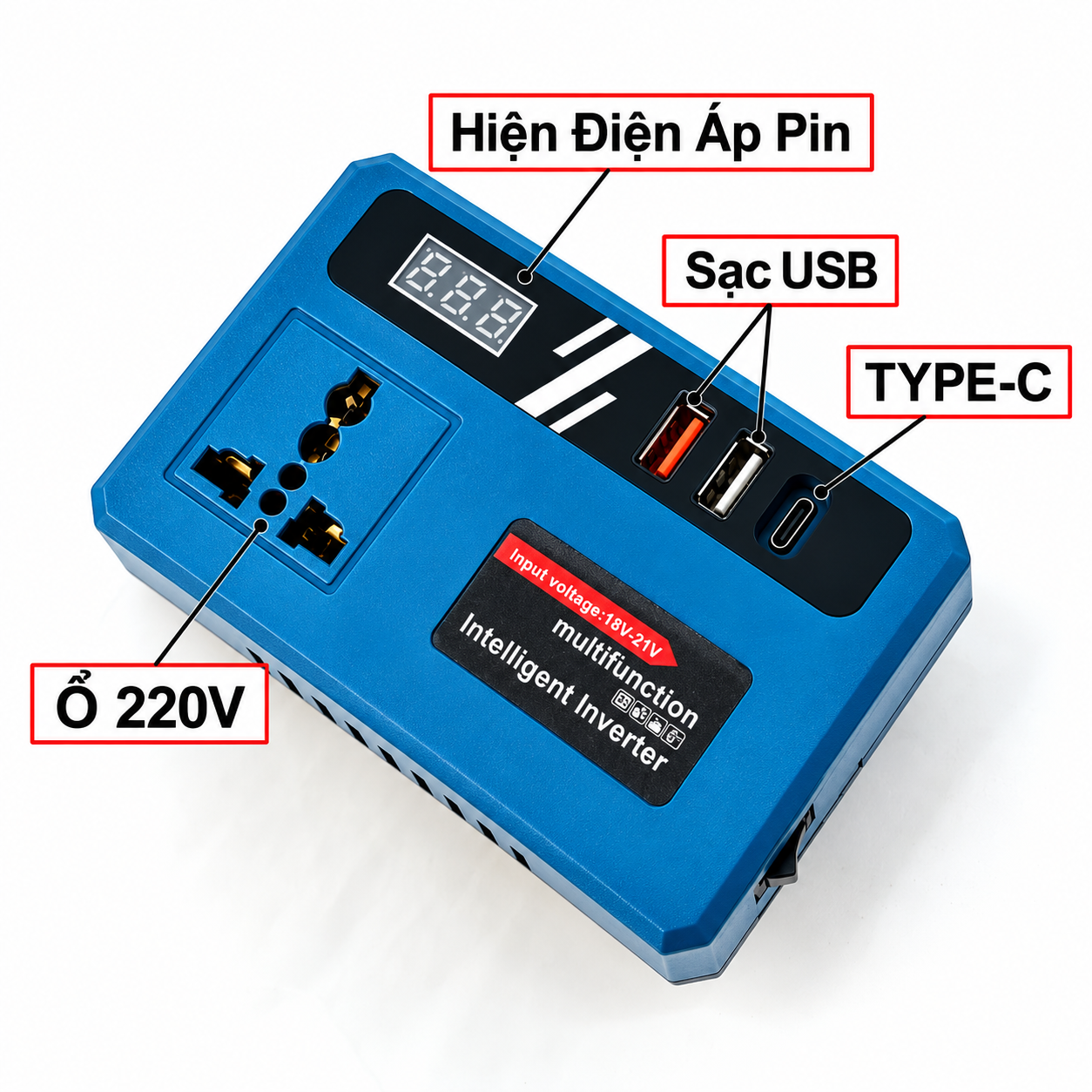 Bộ chuyển nguồn 21V sang 220V, chân pin phổ thông_thumbnail_5