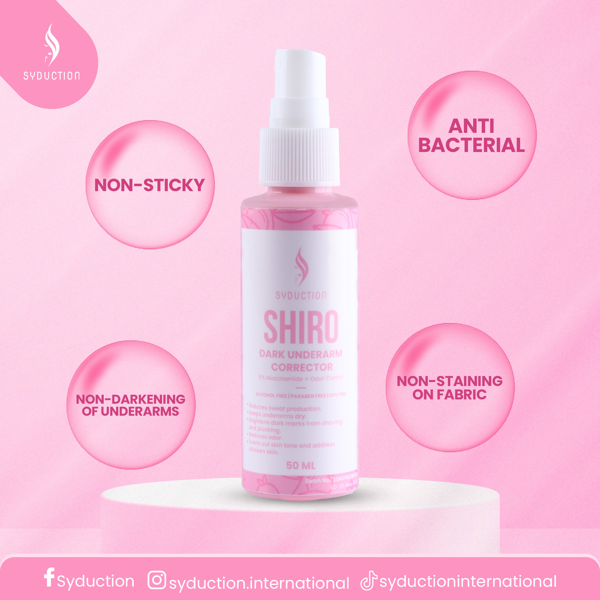 Shiro Dark Underarm Corrector Spray Deodorant