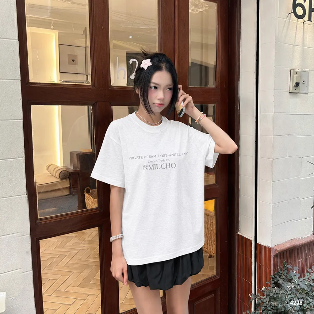 Áo thun boxy unisex chất vải xước Miucho 4298_thumbnail_3