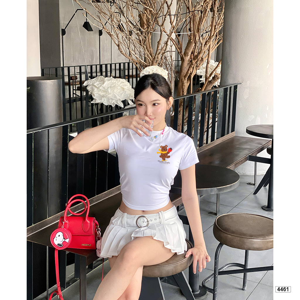 Áo baby tee form ôm Hàn Quốc gấu nhỏ Miucho 4461_thumbnail_4