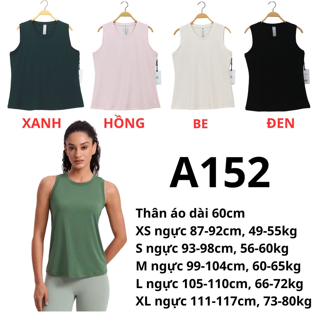 A152- Áo 3 lỗ xịn