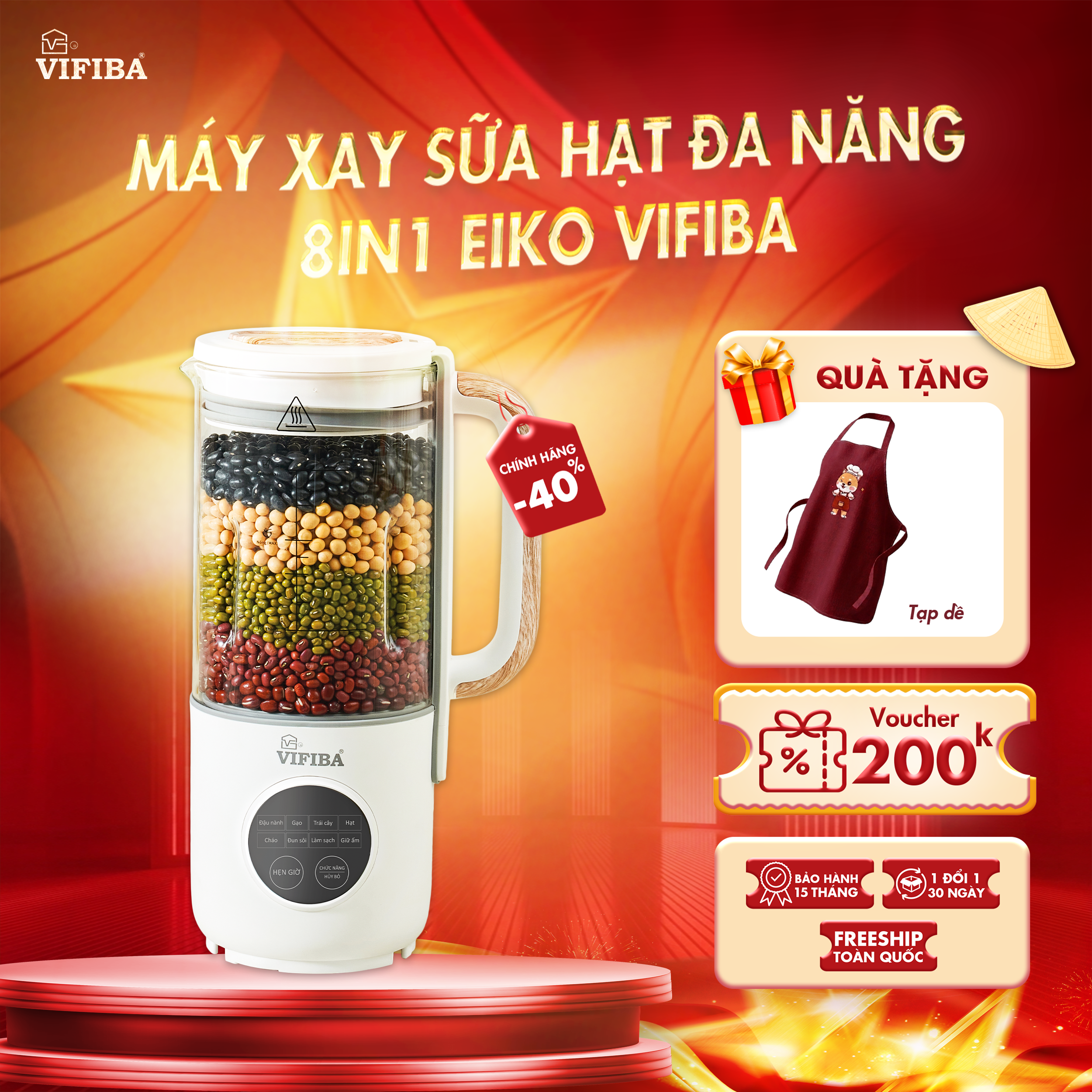Máy Xay Sữa Hạt Eiko VIFIBA