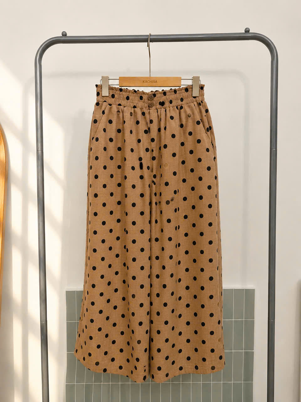 Quần linen chấm bi lưng thun 2 nút_thumbnail_5
