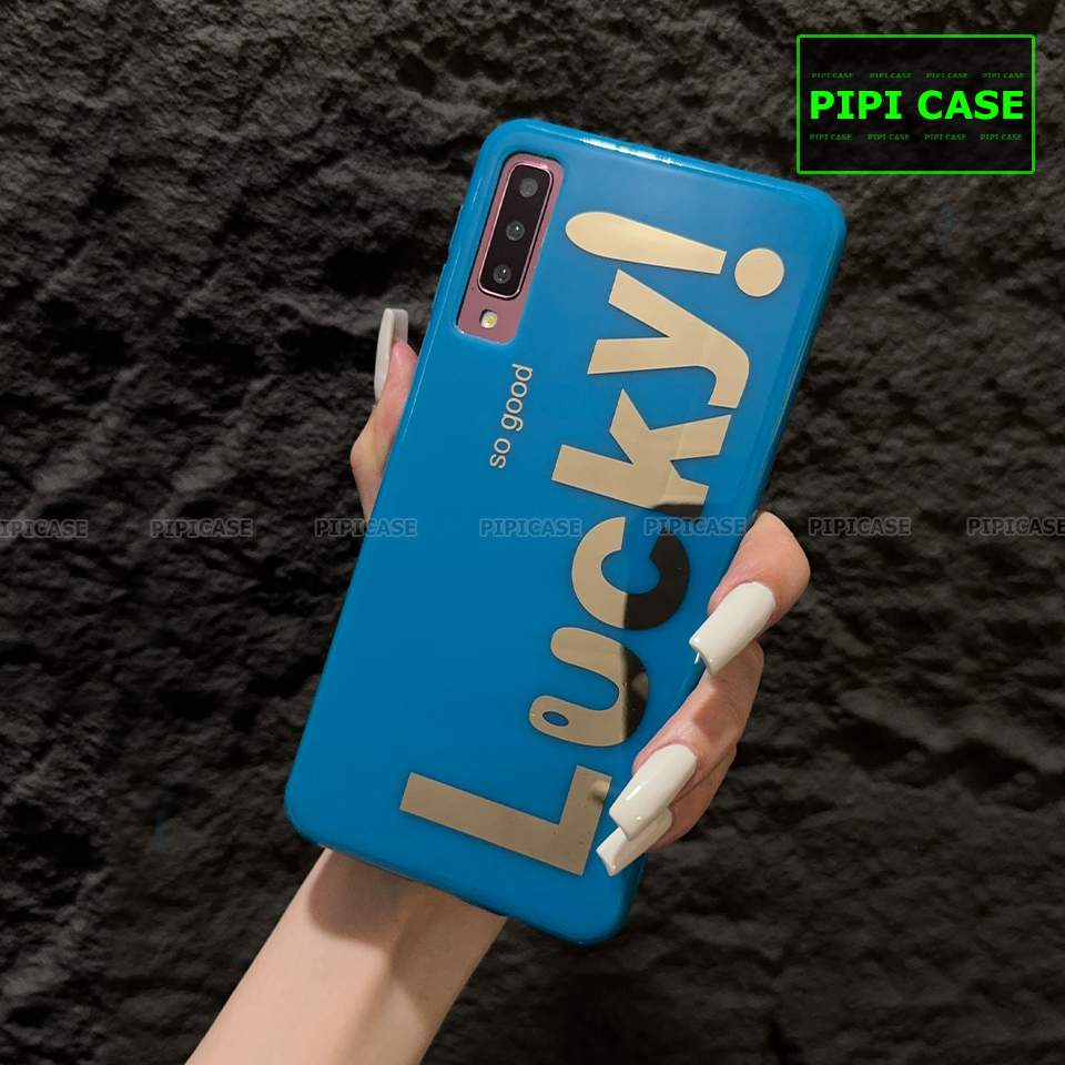 Ốp Lưng Samsung A7 2018 - Lucky - Xanh Dương