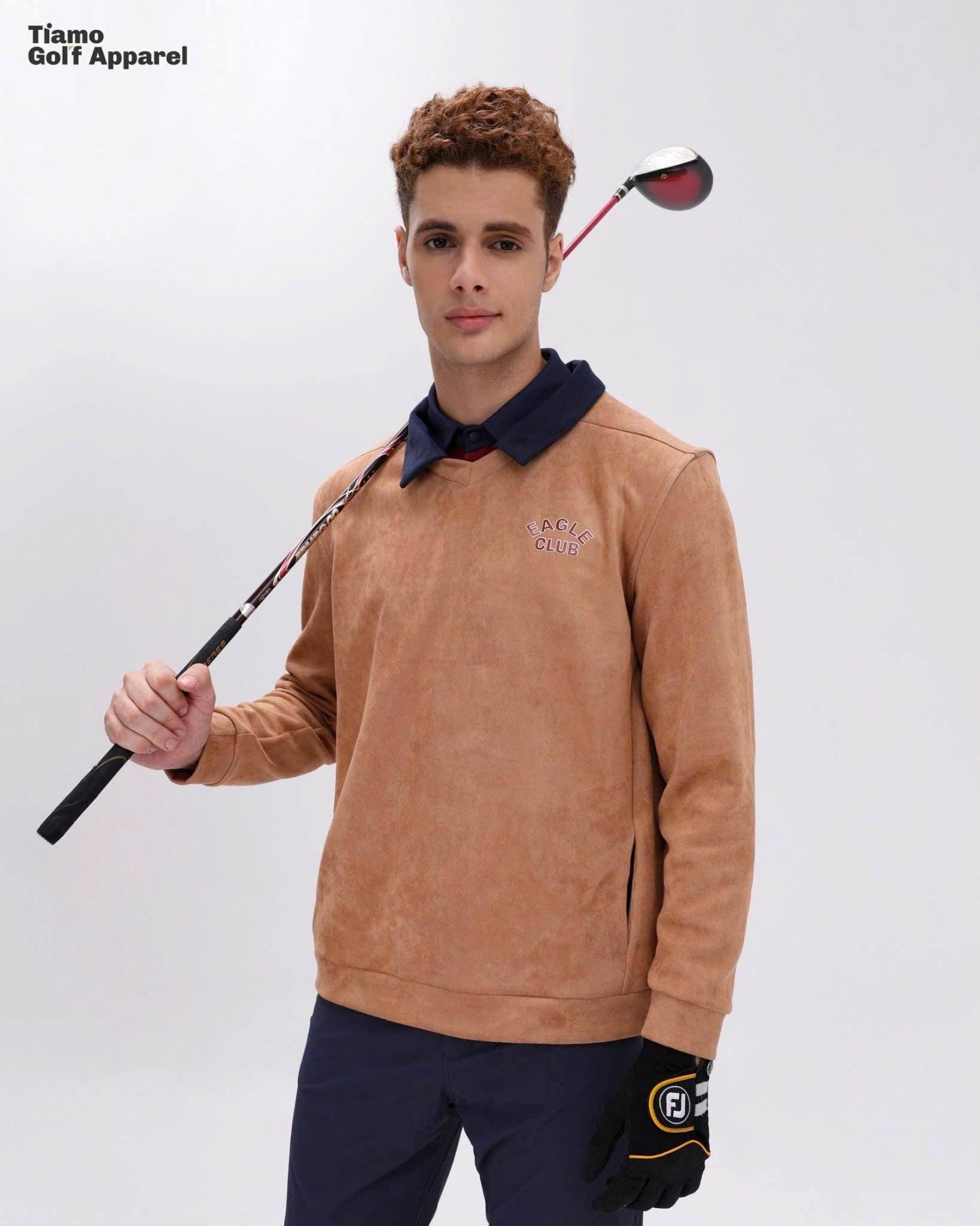Áo Sweater Vải Da Lộn Nam