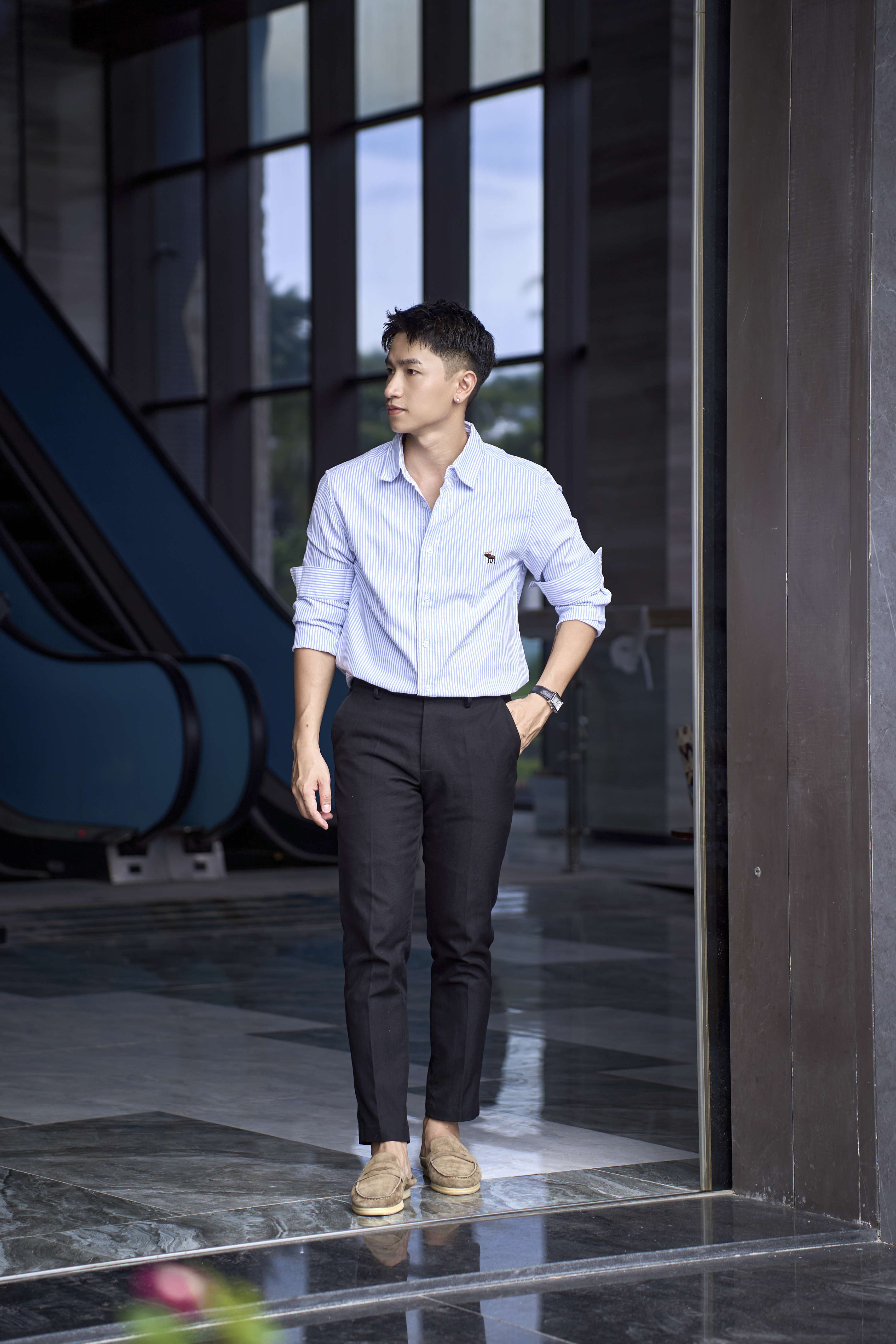 SA101 - Áo sơ mi nam dài tay kẻ sọc phong cách Nhật, dáng rộng thoải mái, chất cotton mềm mại_thumbnail_11
