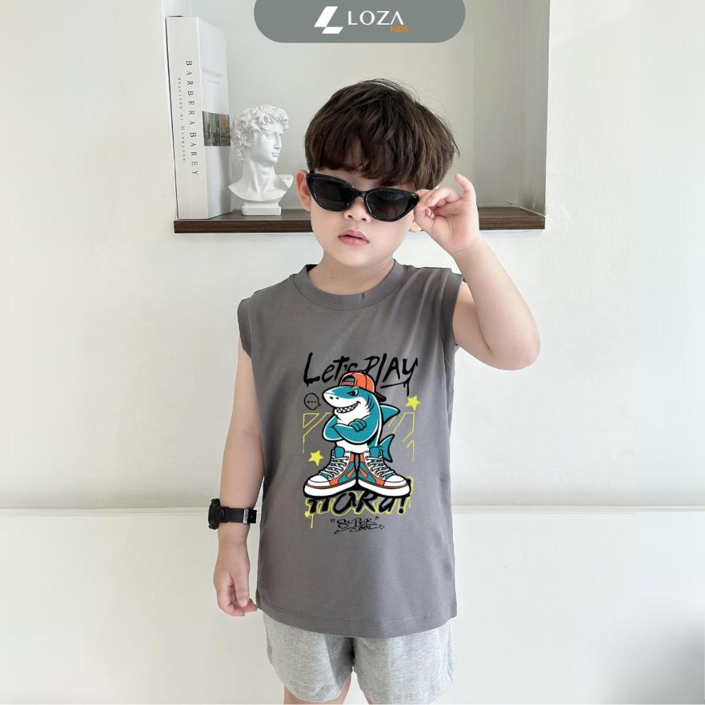 [XẢ KHO BỘ BA LỖ] Bộ ba lỗ cho bé trai nhiều mẫu lẻ size từ 15-40kg - Quần áo bé trai - Loza Kids XABL01_thumbnail_37