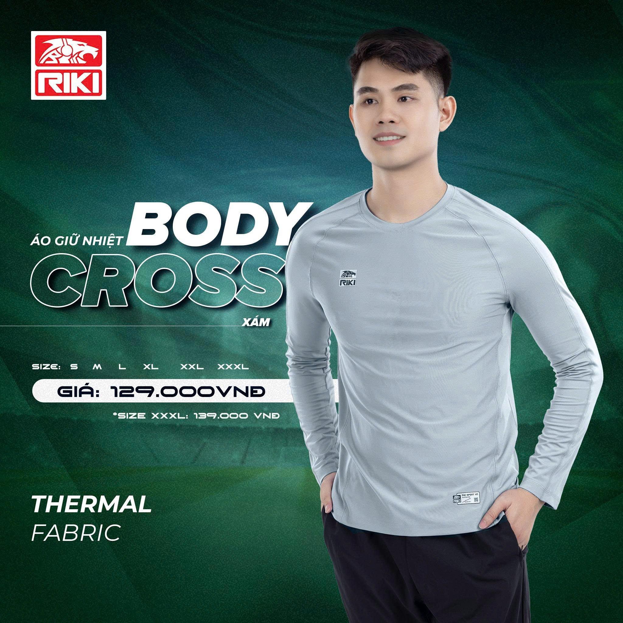 Áo Body Riki Tay Dài Áo Lót Giữ Nhiệt Chống Nắng Thun Co Giãn Thoáng Khí Thể Thao Đương Đại_thumbnail_3