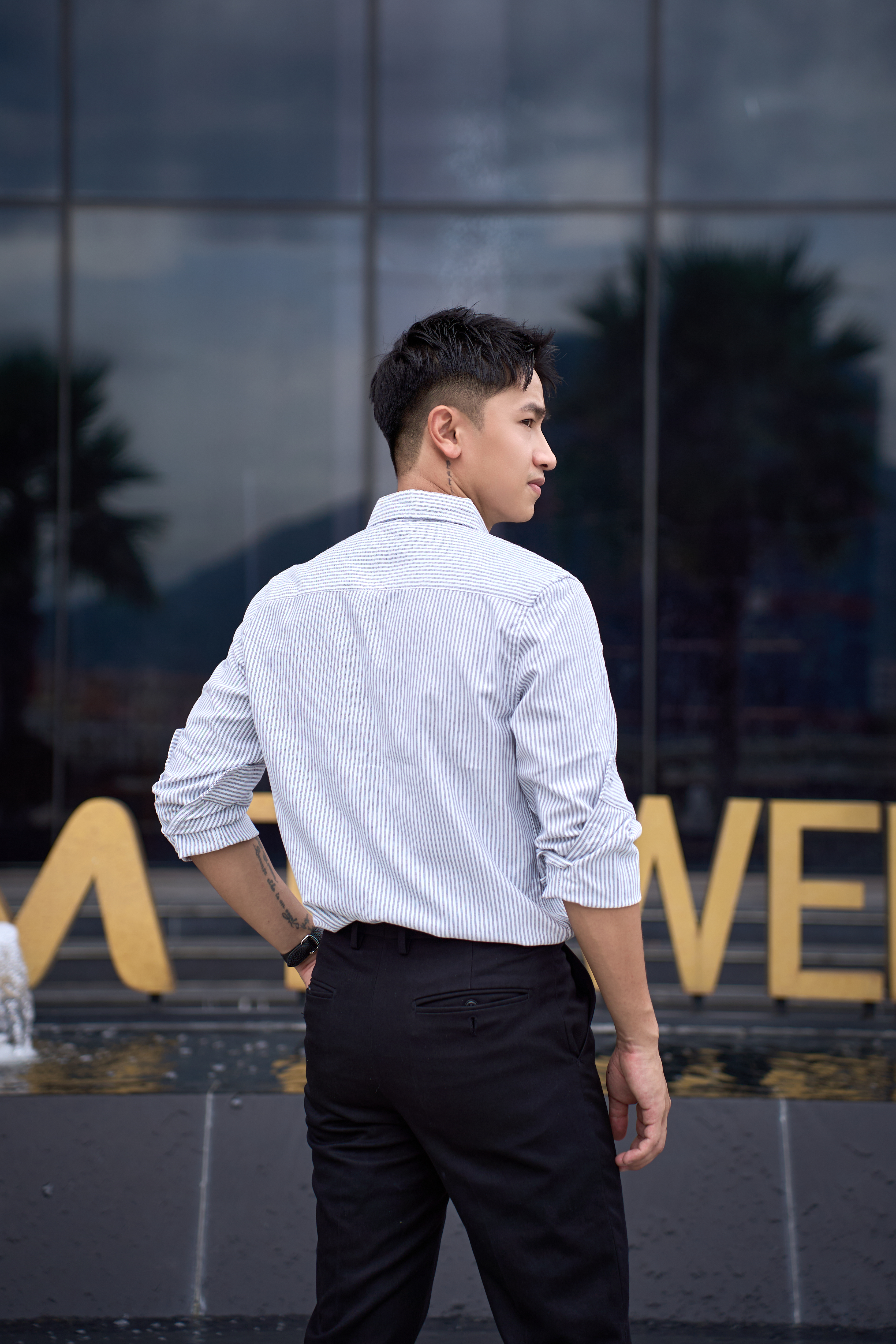 SA101 - Áo sơ mi nam dài tay kẻ sọc phong cách Nhật, dáng rộng thoải mái, chất cotton mềm mại_thumbnail_5