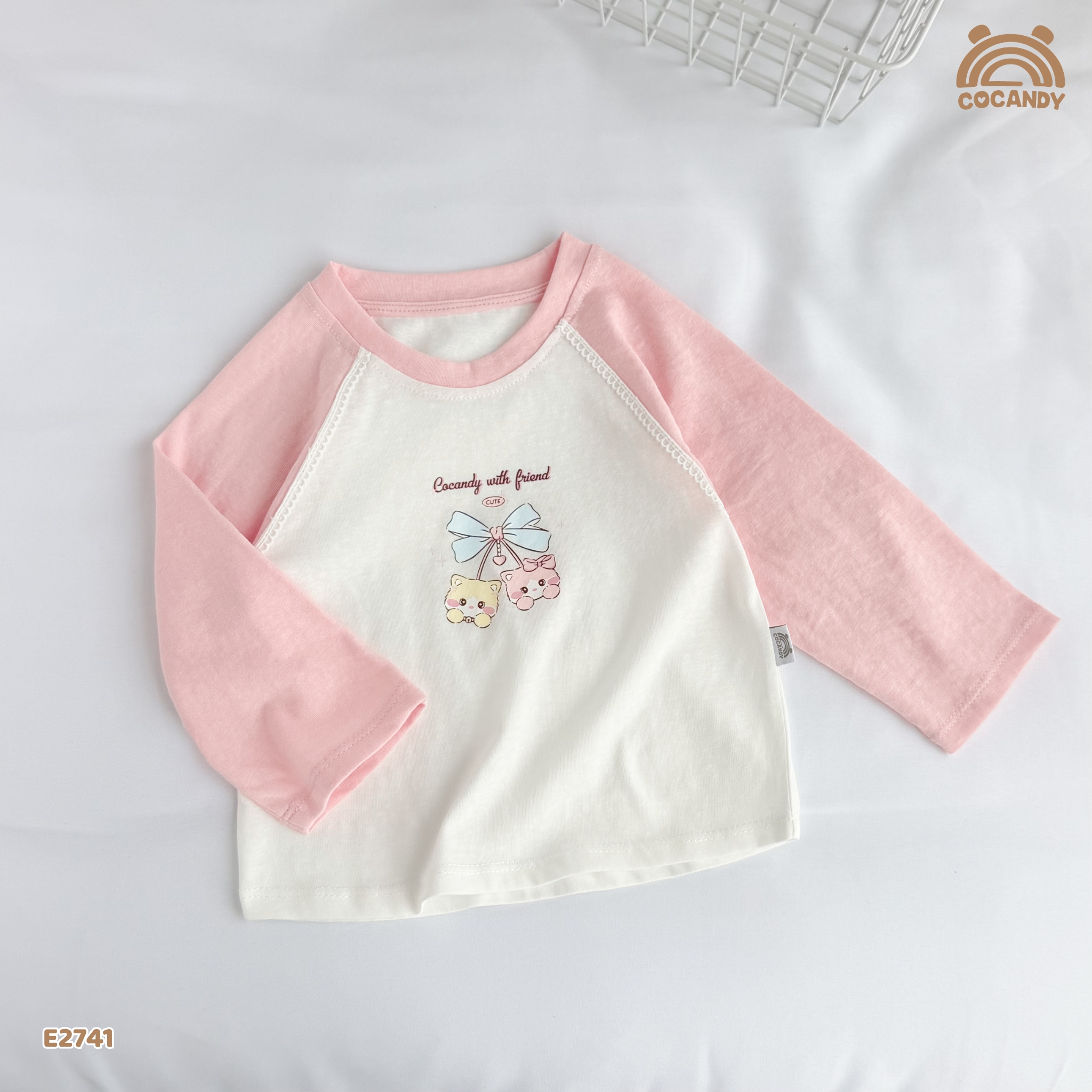 Áo dài cotton HỒNG phối tay in họa tiết_thumbnail_2