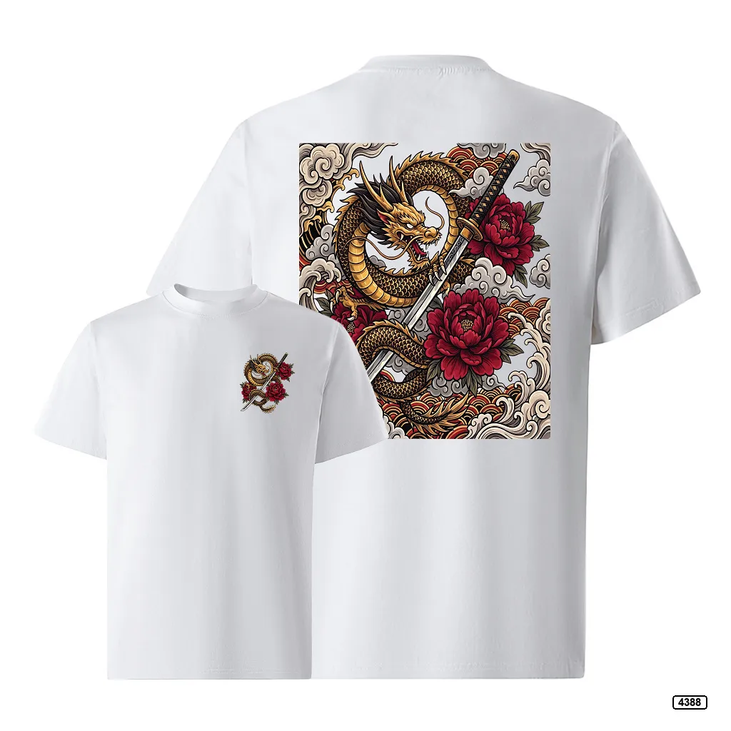 Áo thun nam dragon rose form rộng TeePrint 4388_thumbnail_11