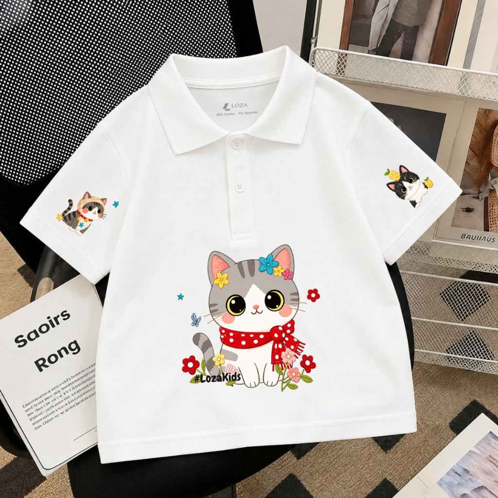 Áo polo cho bé gái hình Hello Kitty nhiều mẫu - Loza Kids PL008_thumbnail_6