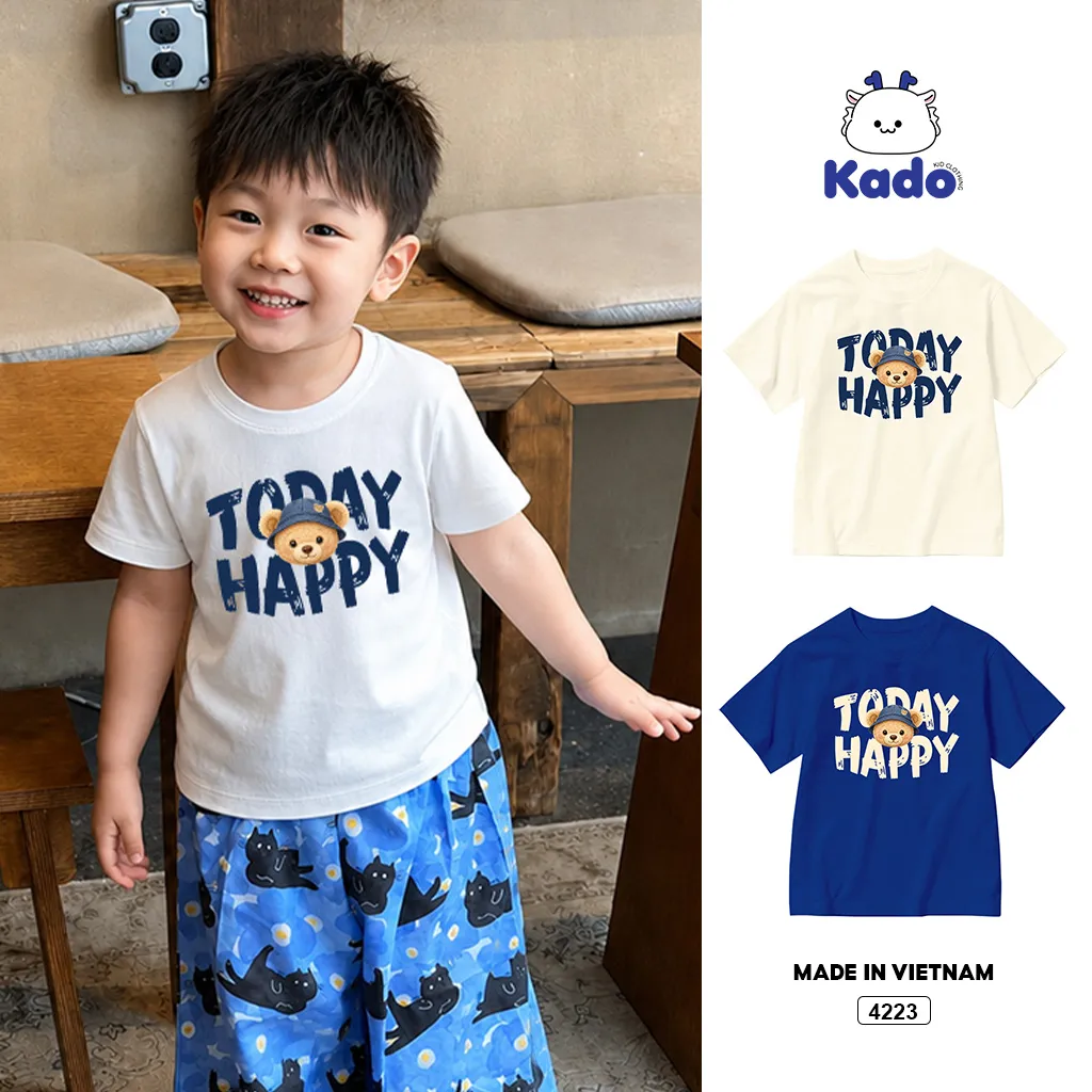 Áo thun trẻ em Today happy Kado 4223