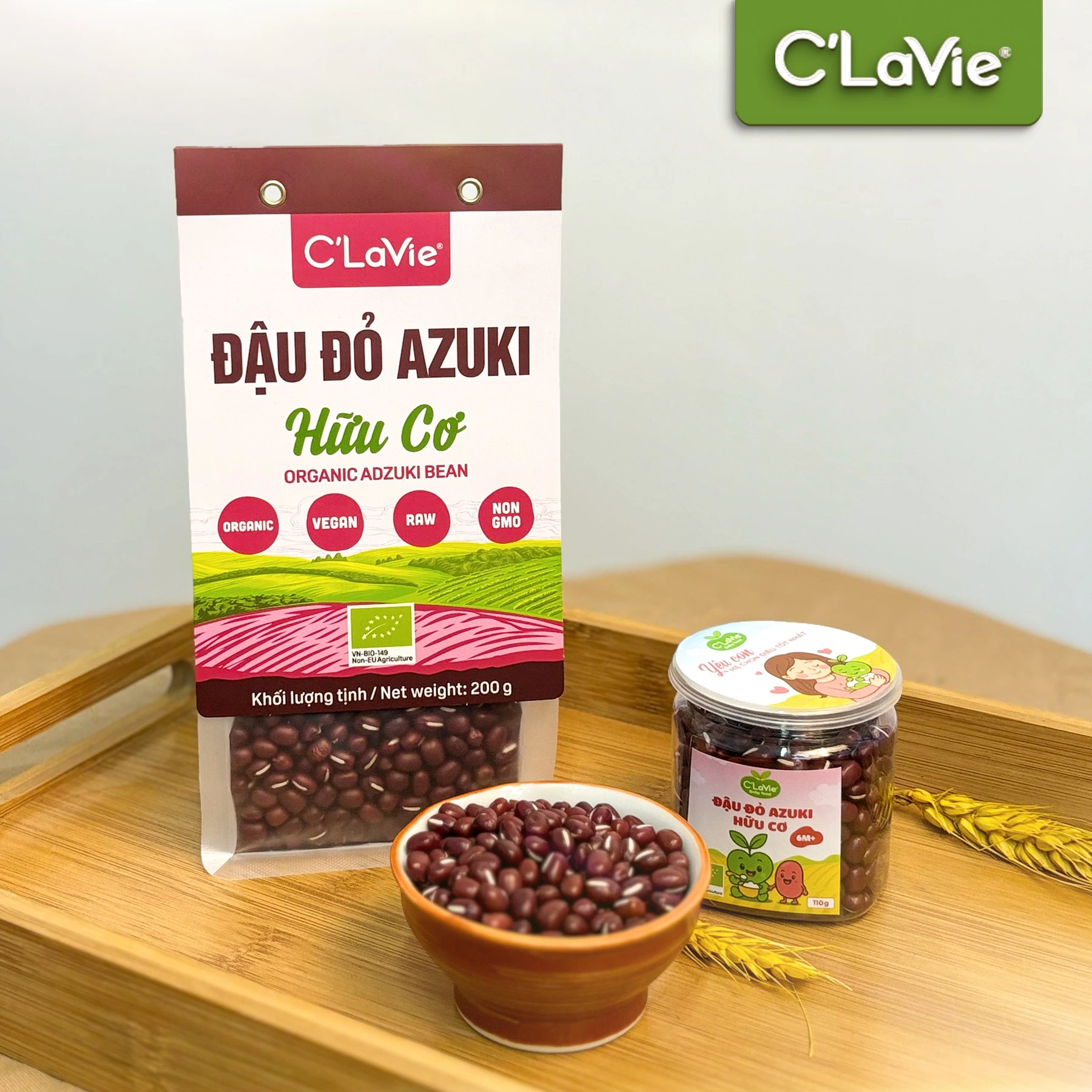 Đậu đỏ azuki hữu cơ C'LaVie 200g