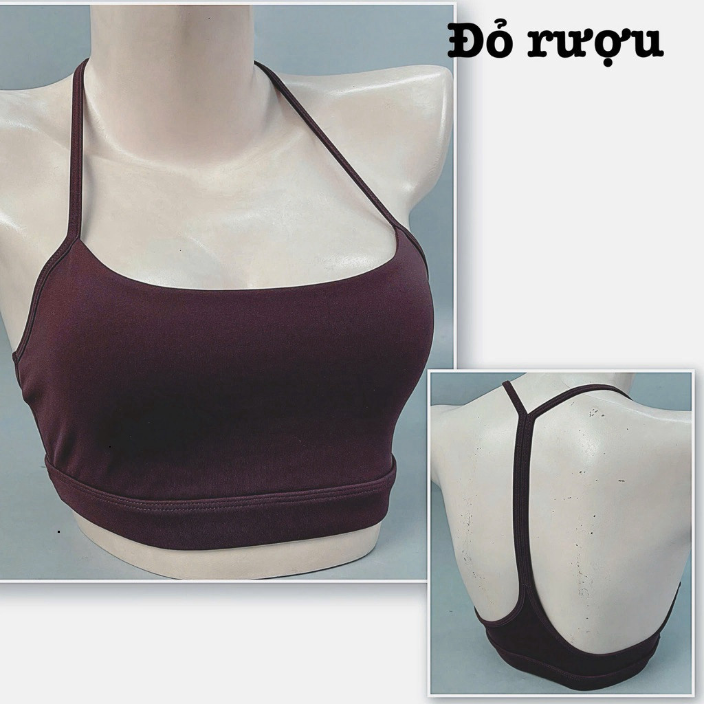 Yumii Sportswear Áo Lót Thể Thao Tập Gym Tập Yoga Nữ Áo Bra Hai Dây Chữ T Không Gọng Mềm Mịn Vải Co Dãn Sẵn Mút_thumbnail_4