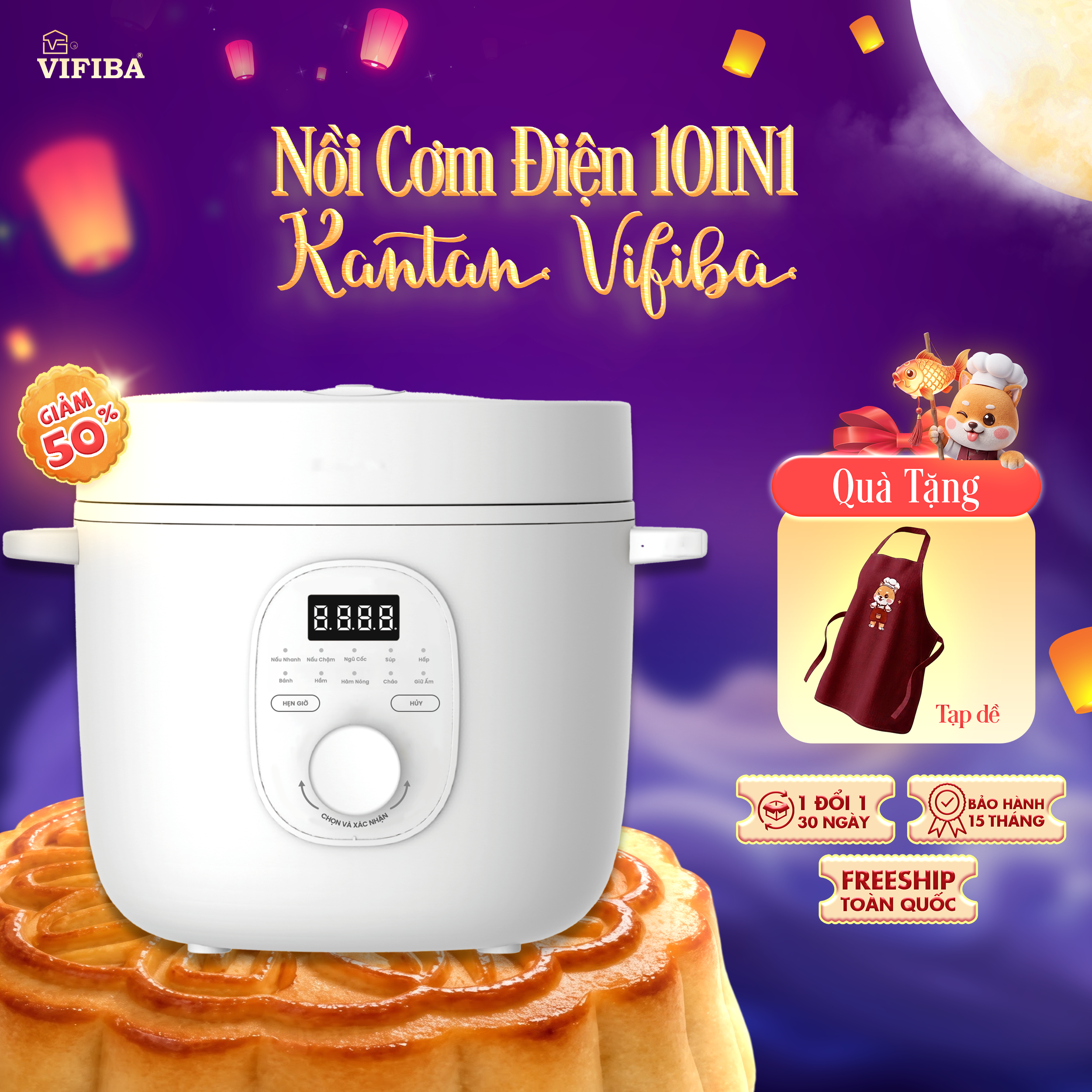 Nồi Cơm Điện Kantan Vifiba 3L