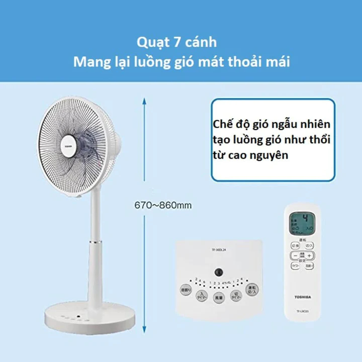 Quạt lửng TOSHIBA TF-30DL24 inverter tiết kiệm điện gấp 3 lần so với quạt thông thường (Mới 100%)_thumbnail_2