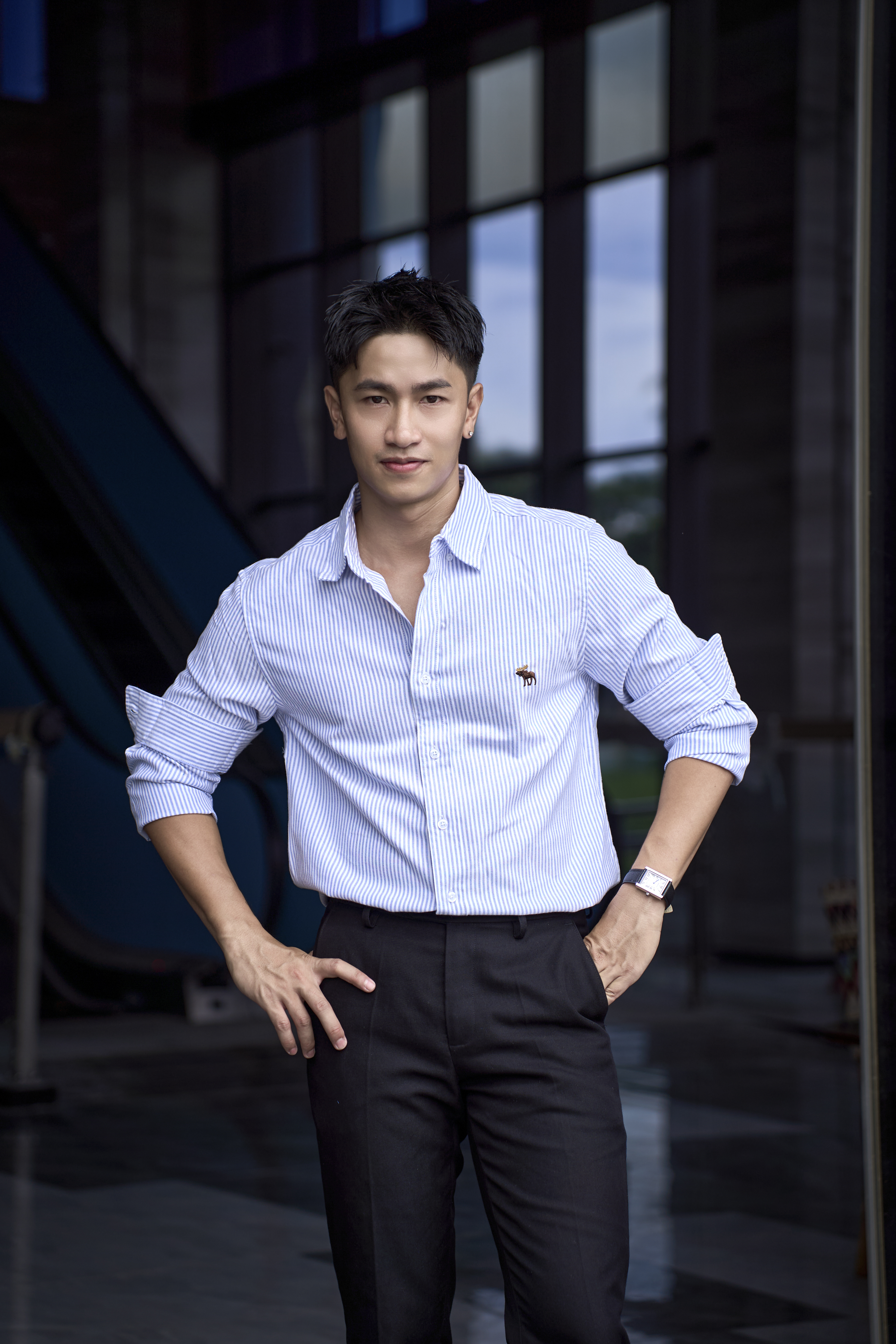 SA101 - Áo sơ mi nam dài tay kẻ sọc phong cách Nhật, dáng rộng thoải mái, chất cotton mềm mại_thumbnail_6