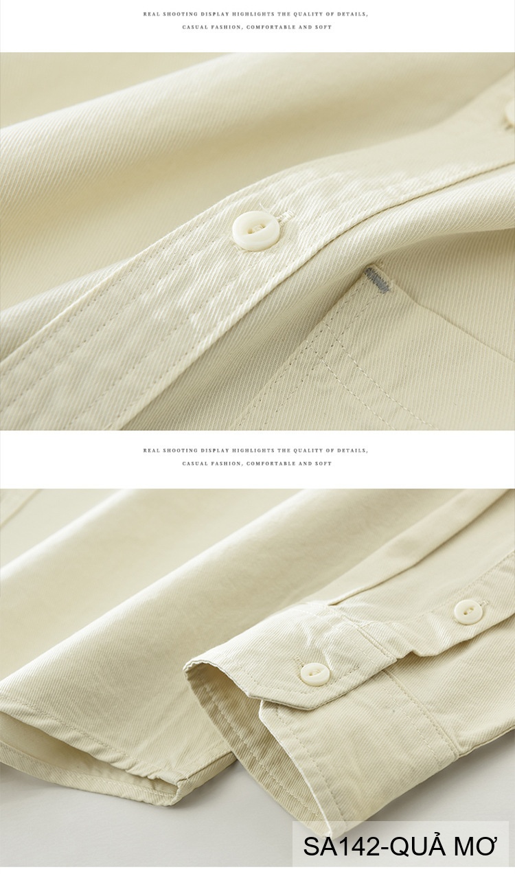 SA142 - Áo Sơ Mi Dài Tay Nam Phong Cách Nhật Bản Chất Cotton 100% Đa Năng_thumbnail_9
