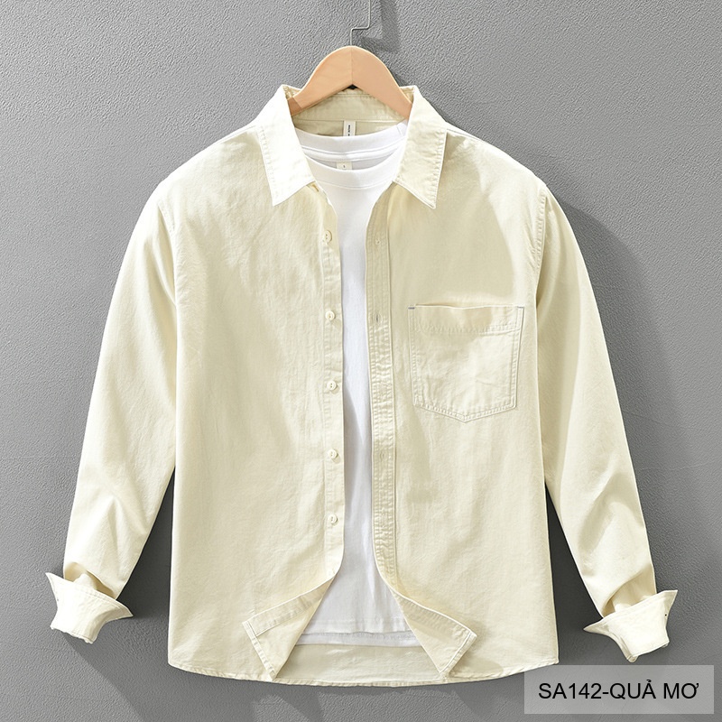 SA142 - Áo Sơ Mi Dài Tay Nam Phong Cách Nhật Bản Chất Cotton 100% Đa Năng_thumbnail_4