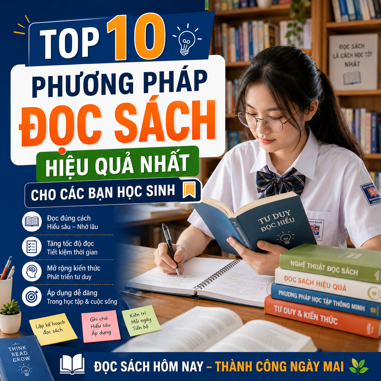 Top 10 Phương Pháp Đọc Sách Hiệu Quả Nhất Cho Các Bạn Học Sinh