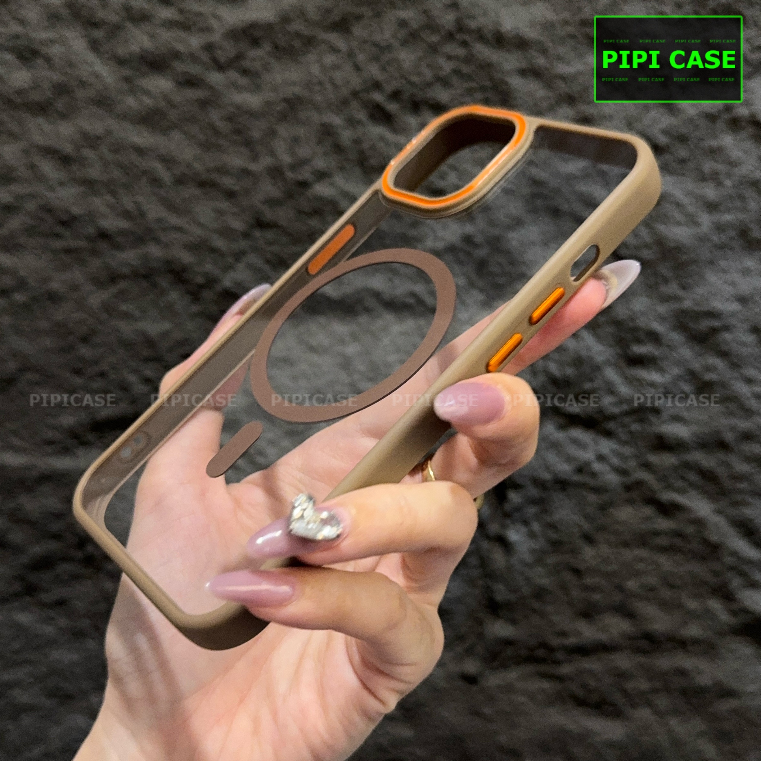 Ốp Lưng iPhone 14 Plus - KM Color - Nâu_thumbnail_1