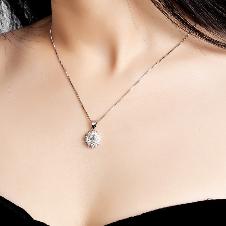 Dây Chuyền Bạc Nữ Hoa Hướng Dương Đính Đá Quý Zircon S925 Cao Cấp DCN124_thumbnail_1