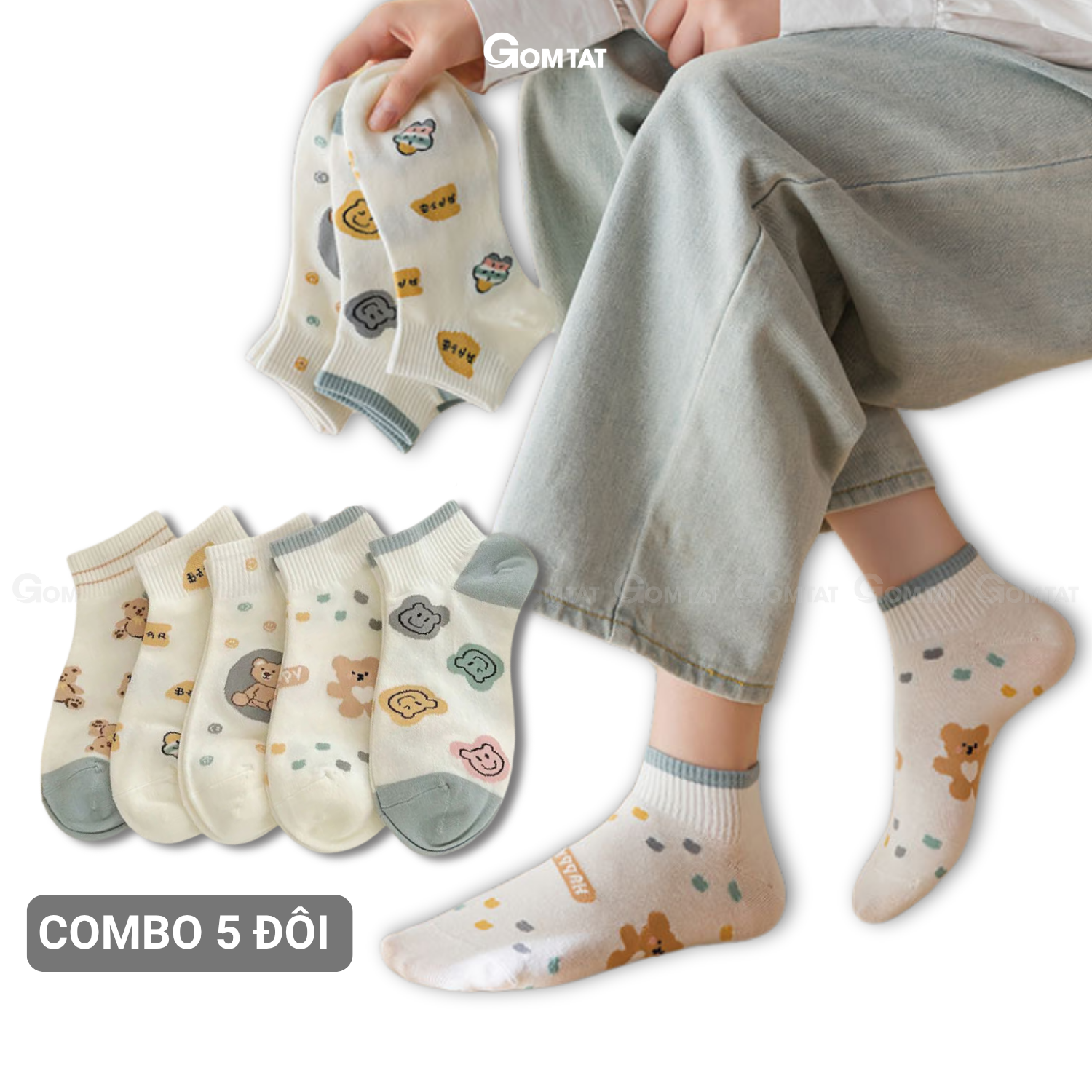 Set 5 đôi tất vớ nữ cổ ngắn UYE-CBCN_thumbnail_39