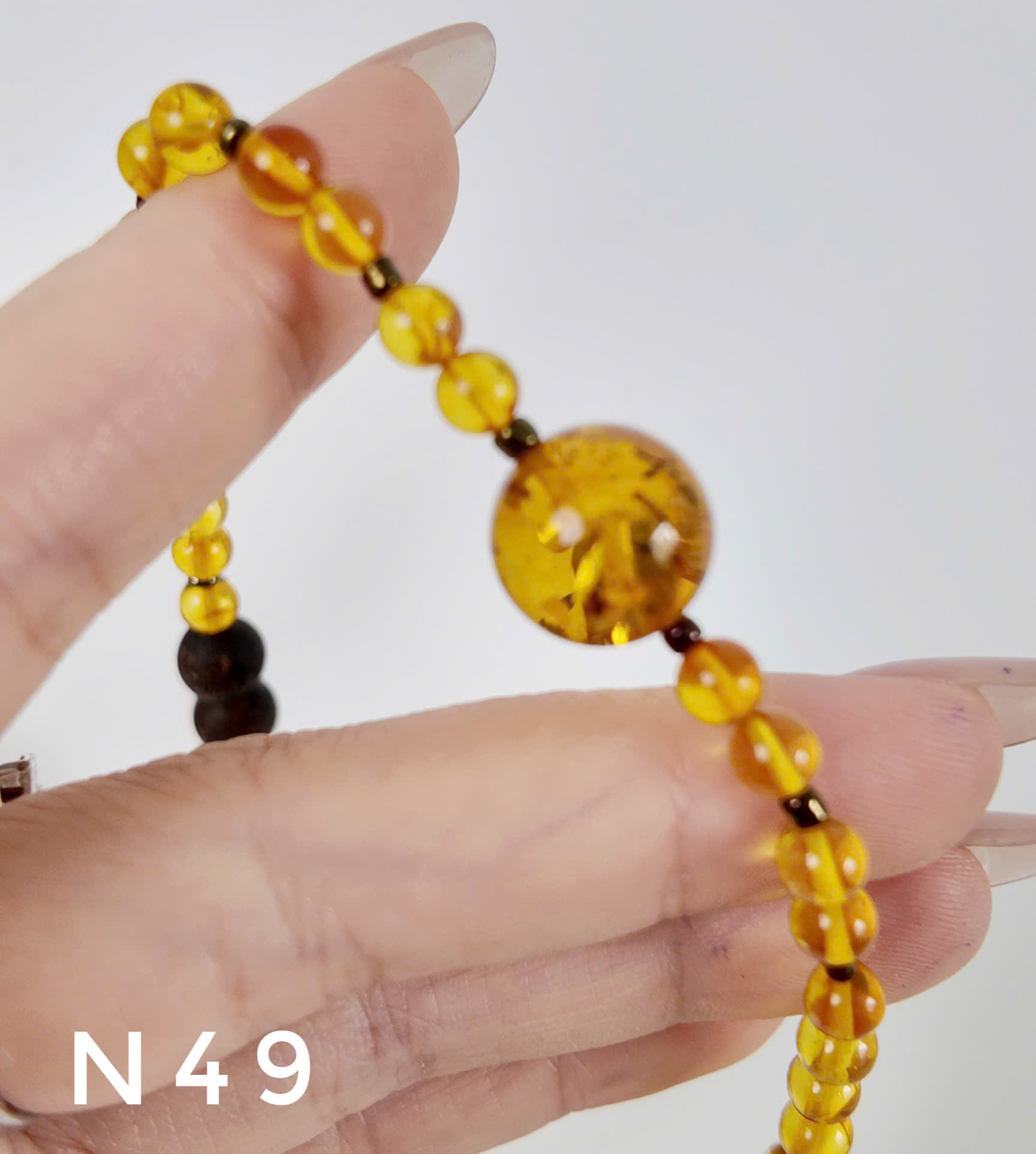 Choker Hổ Phách Rêu Mix Viên Chính Tâm Rêu Đầm Lầy – N49_thumbnail_2