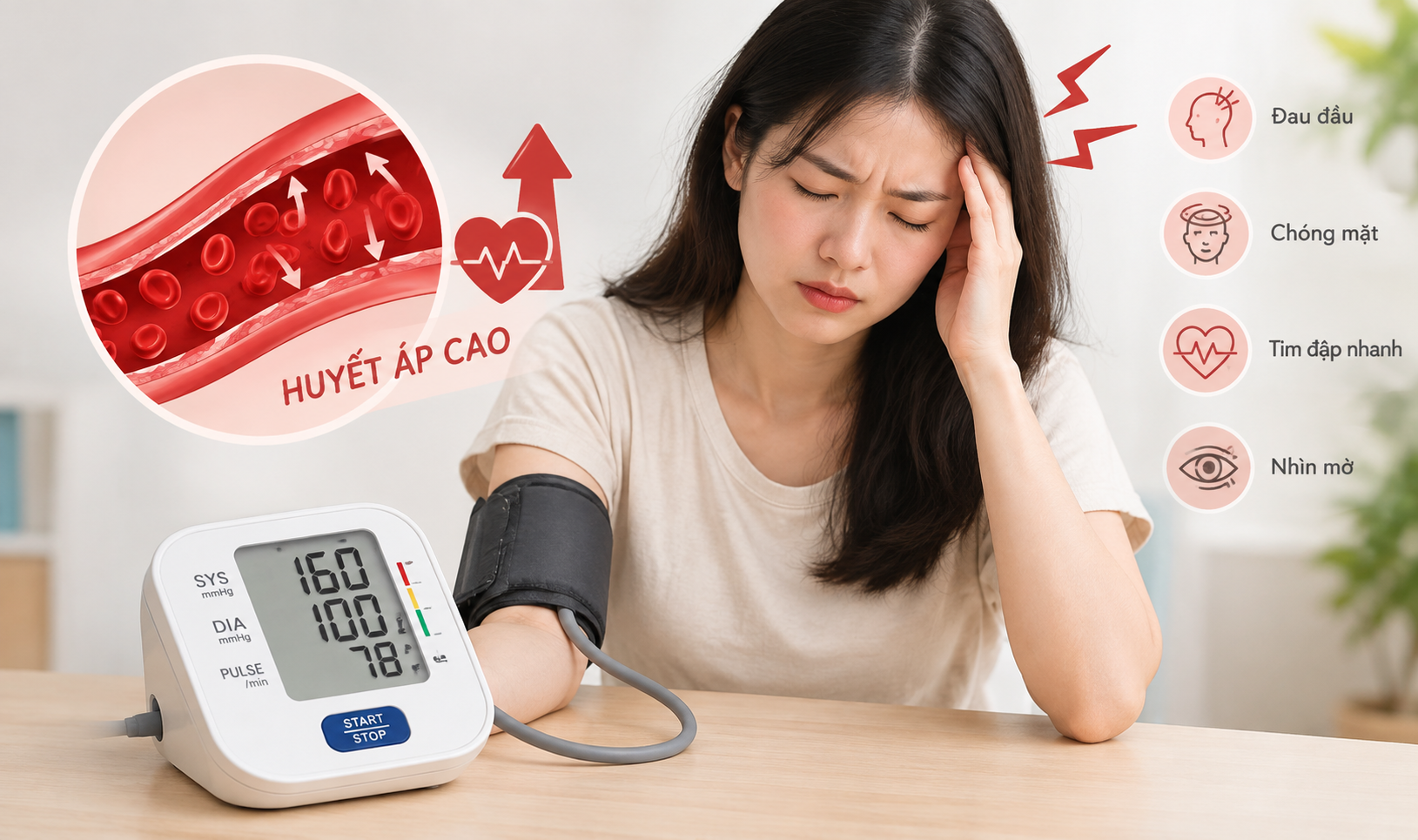 Huyết áp cao: Nguyên nhân, triệu chứng và cách kiểm soát
