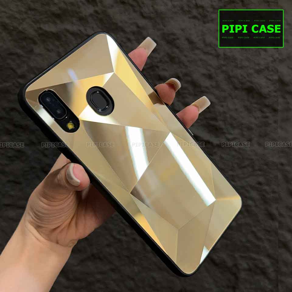 Ốp Lưng Samsung A20 / A30 - Kim Cương 6D - Vàng