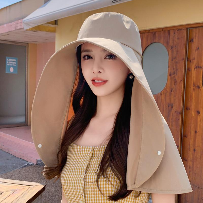 Mũ Nón Chống Nắng Vành Rộng Polyester 8.5cm Bảo Vệ Mặt Cổ Tia UV Thời Trang Mùa Hè nonchongnangnu_thumbnail_1