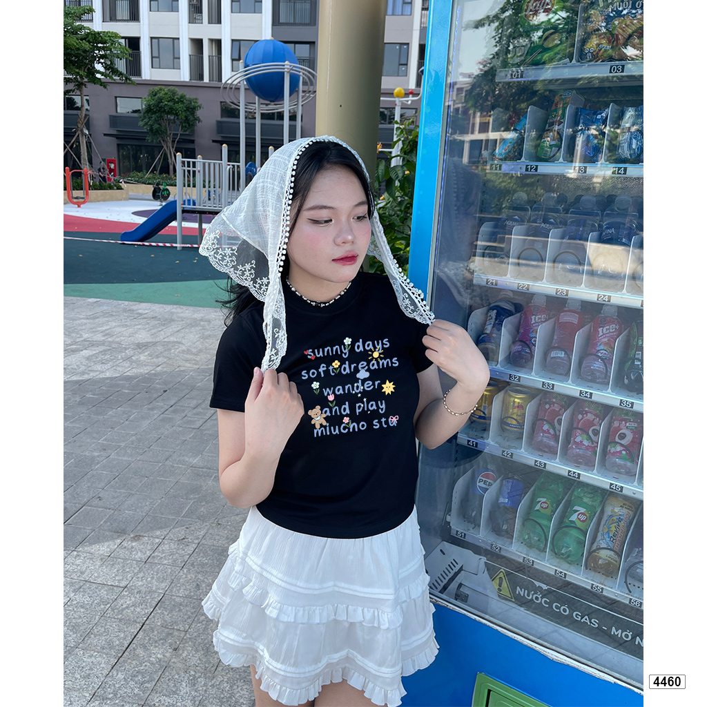 Áo baby tee form ôm Hàn Quốc sunny days Miucho 4460_thumbnail_4