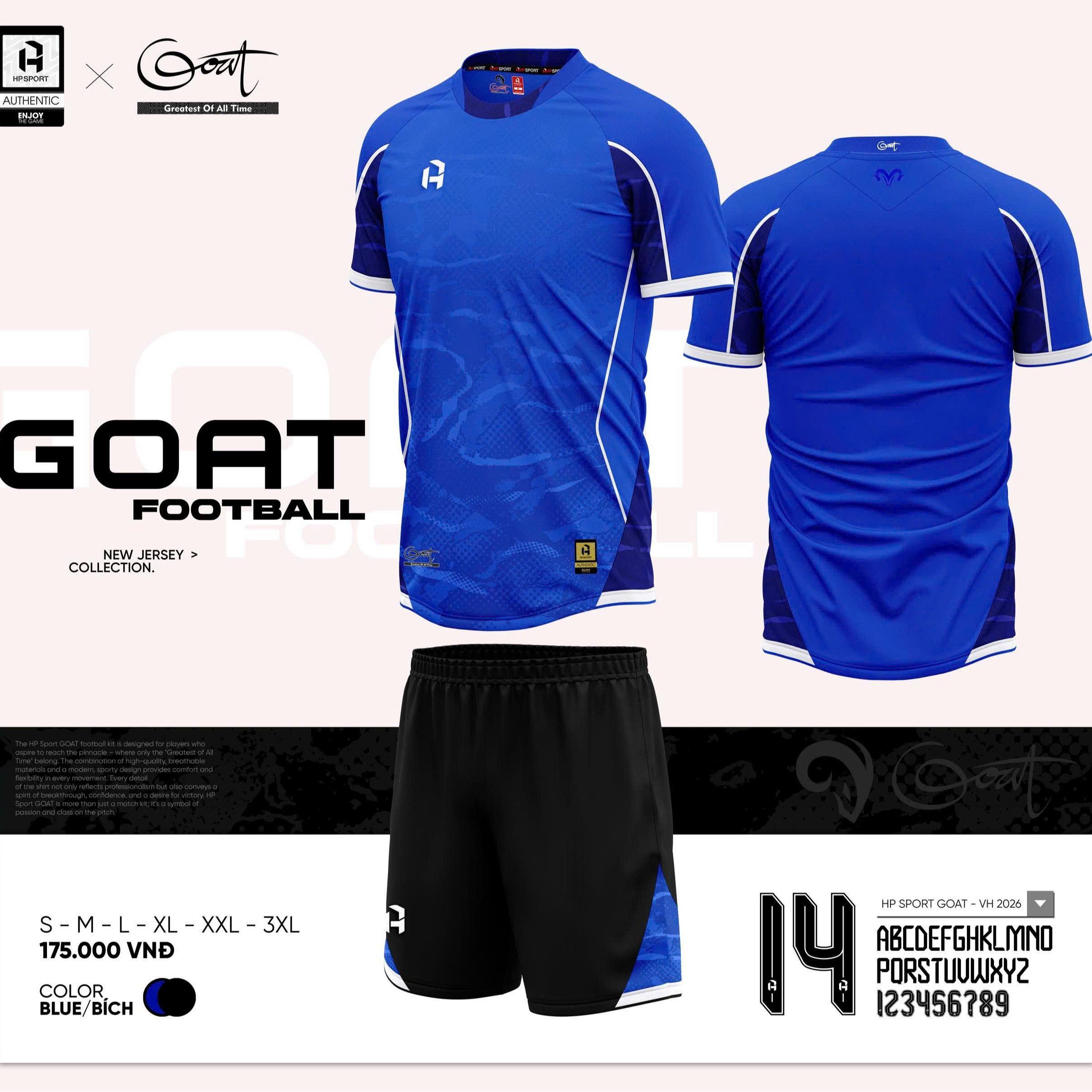 BST Quần Áo Bóng Đá Thiết Kế HP GOAT Thun Mè Cao Cấp Thoáng Khí Thể Thao Đương Đại