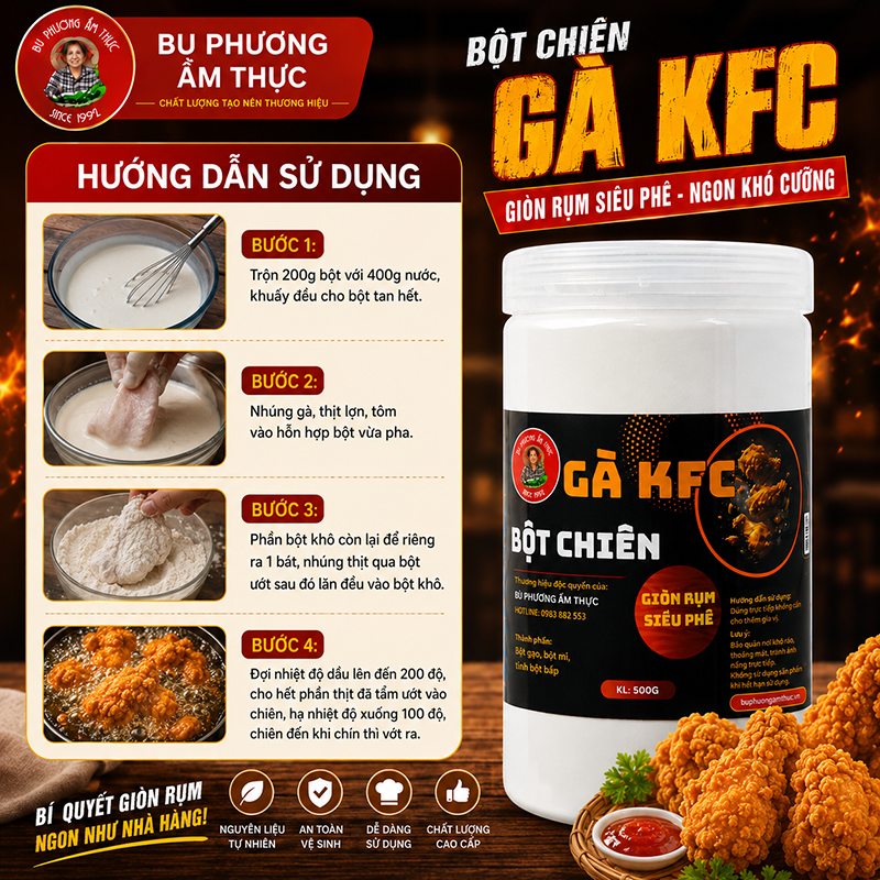 Bột Chiên Gà KFC Bu Phương 500G – Vảy Giòn Rụm - BP13_thumbnail_6