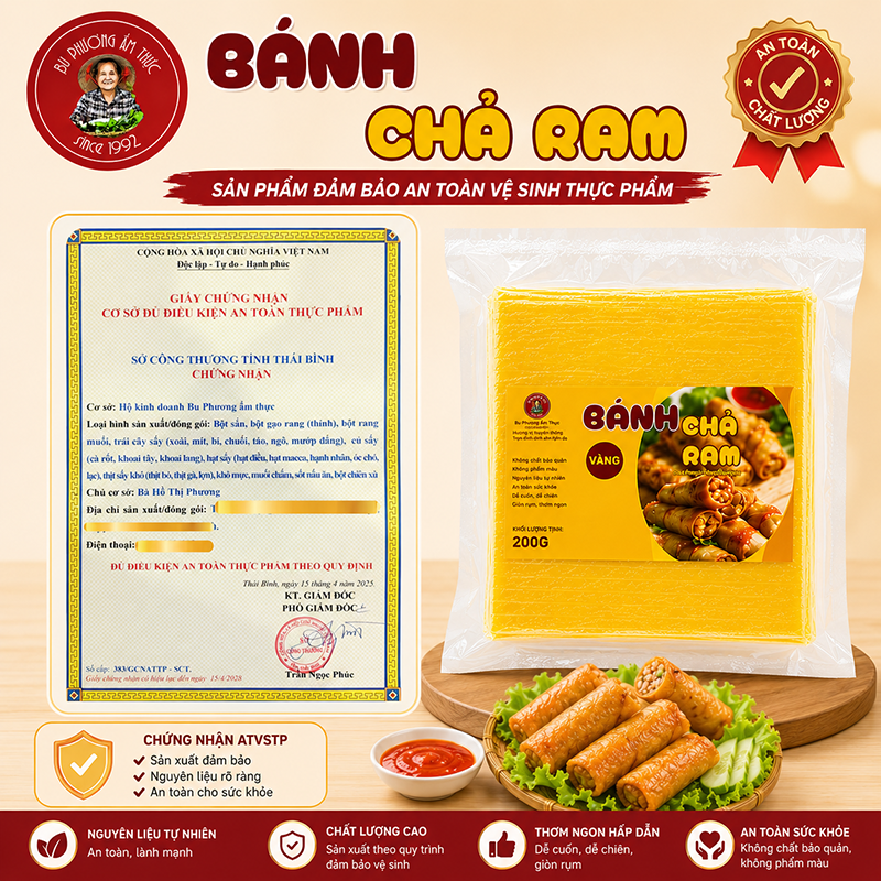 Combo 3 Bánh Chả Ram Bu Phương 200g – Vỏ Cuốn Nem Mềm Dễ Cuốn, Chiên Vàng Giòn Rụm - BP35-3_thumbnail_5