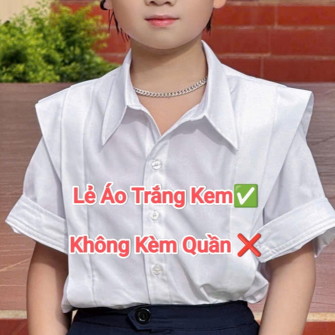 Áo Trắng Kem Đô Vai và Quần Sông Xanh Đen Chằng Xếp Cho Bé Trai._thumbnail_8
