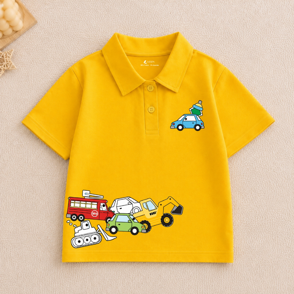 Áo polo bé trai in nhiều hình nhiều mẫu dễ mặc  - Áo thun có cổ cho bé Loza Kids PL004_thumbnail_2