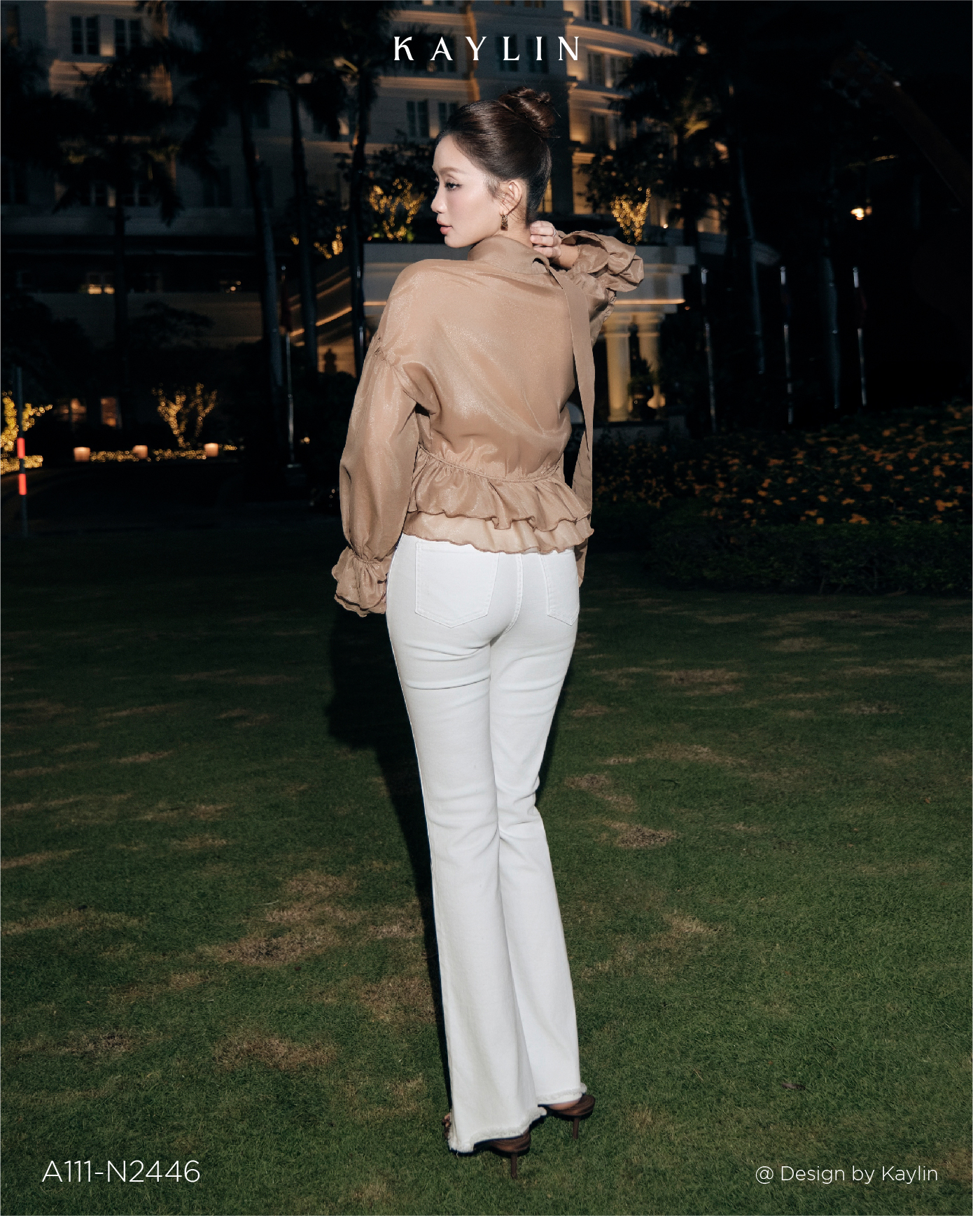 Áo Tơ Bèo Tầng Cổ Choàng KAYLIN Soft Scarf Top_thumbnail_2