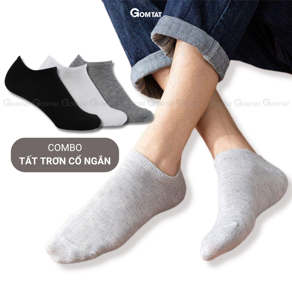 Tất cổ ngắn nam nữ GOMTAT trơn mềm mịn thoáng khí - VOTRON-VNXK