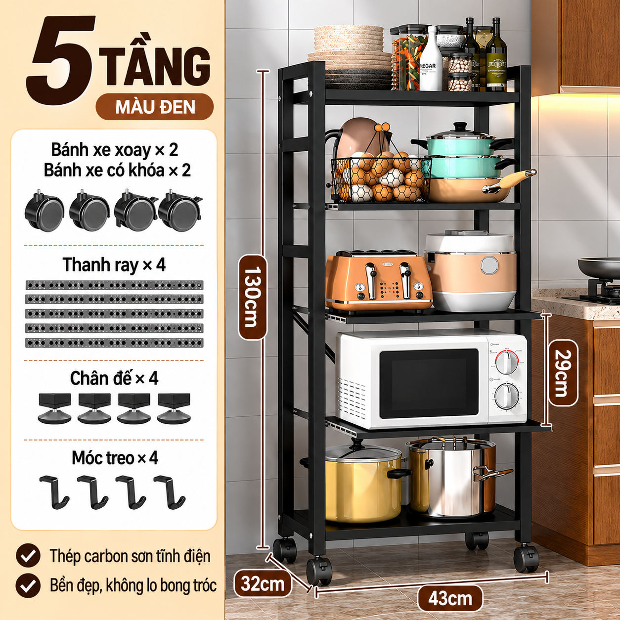 Kệ Bếp 5 Tầng Đa Năng Có Ngăn Kéo Trượt_thumbnail_6
