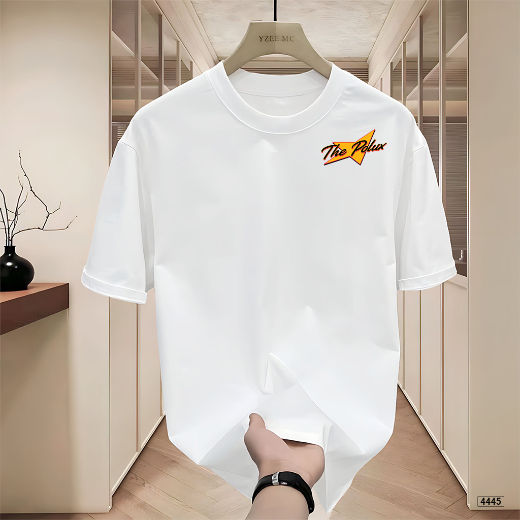 Áo thun nam form rộng logo sao đường phố Polux 4445