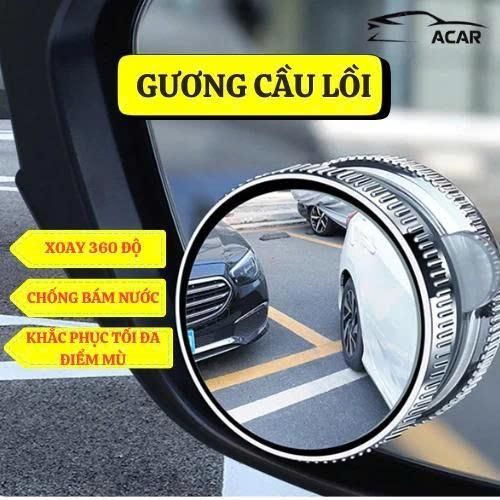 Gương Cầu Lồi Hít Chân Không Cao Cấp Tiện Lợi, Gắn Kính Chiếu Hậu Ô Tô Xoay 360 Độ Xóa Điểm Mù