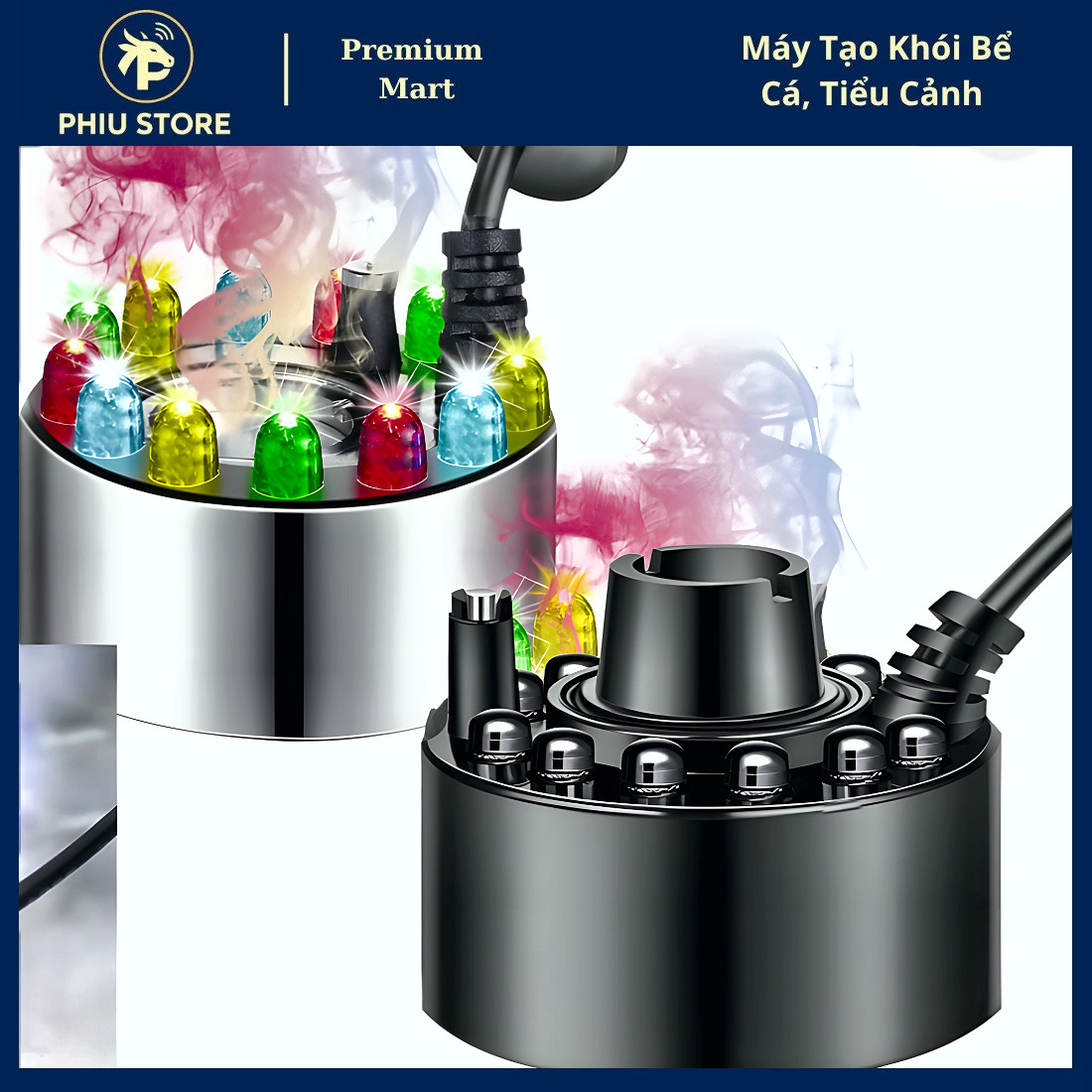 Máy Tạo Khói Bể Cá Tiểu Cảnh - Phun Sương Tạo Khói Hồ Cá Non Bộ, Trang Trí Đẹp Mắt