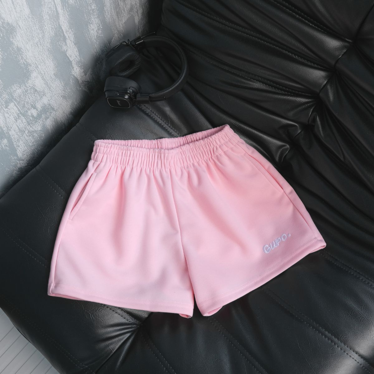 Quần Short Nữ GUPO Thêu Chữ Form Rộng Nỉ 2 Da Mềm Mịn Thoáng Mát Không Bai Xù - QS-HD-01_thumbnail_3