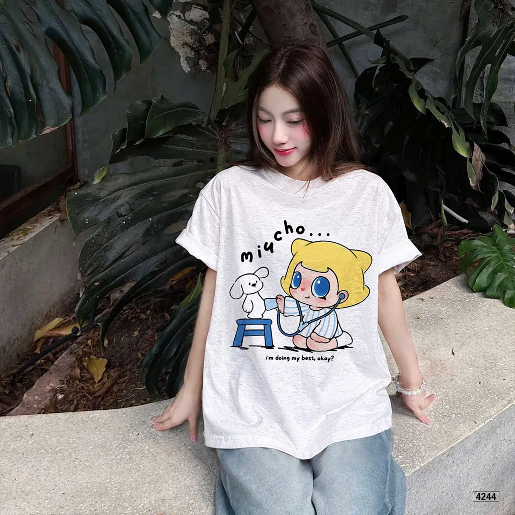 Áo thun nữ form boxy chất vải thoáng mát Cartoon Miucho 4244_thumbnail_4