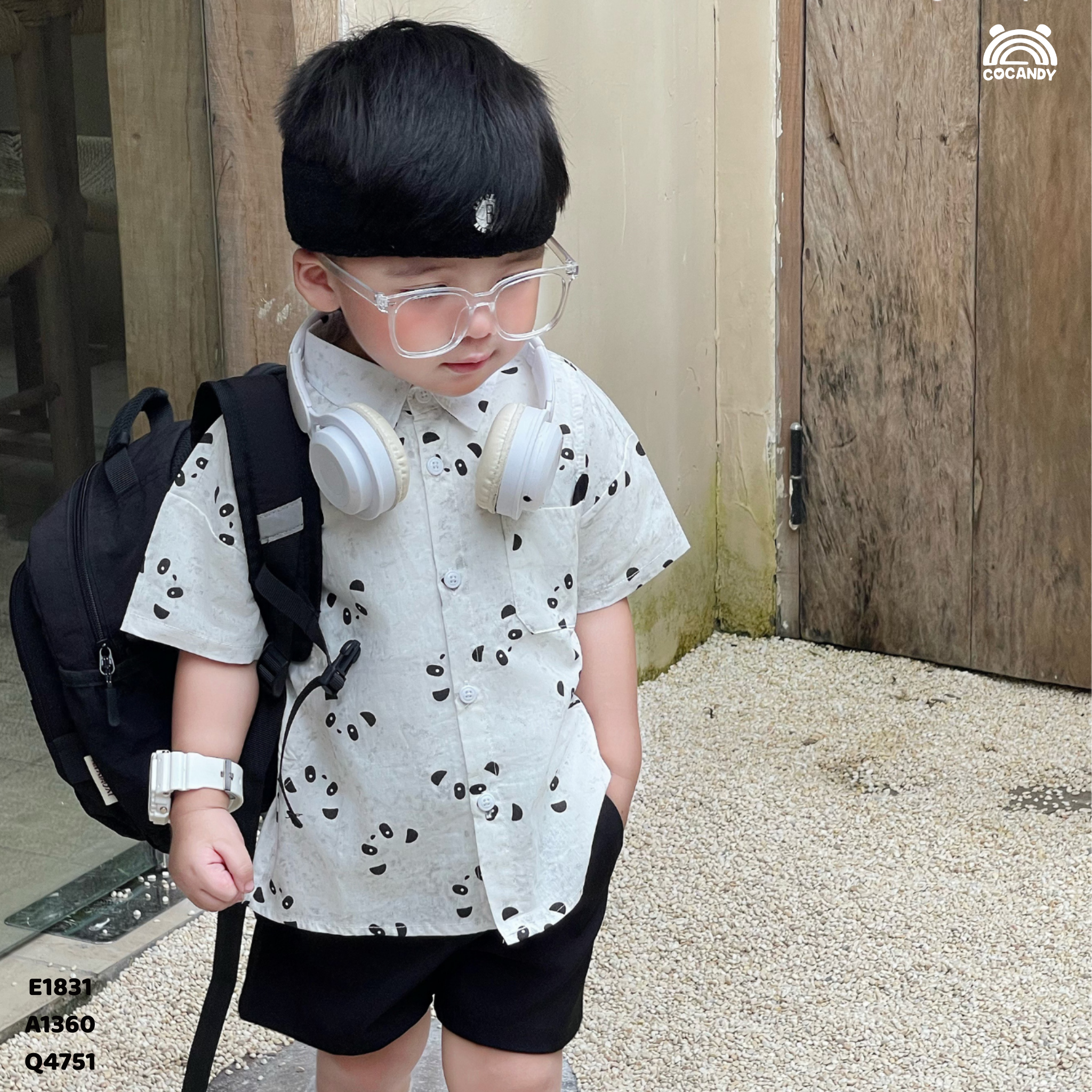 Áo cộc sơ mi gấu loang TRẮNG túi ốp_thumbnail_1