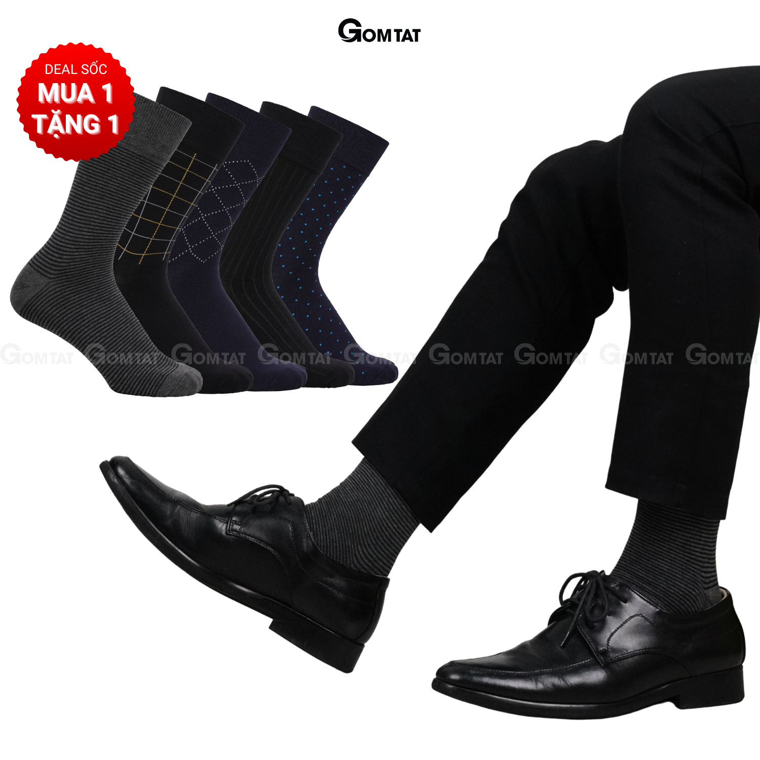 Combo tất giày tây họa tiết LUX-MIX-CB_thumbnail_17