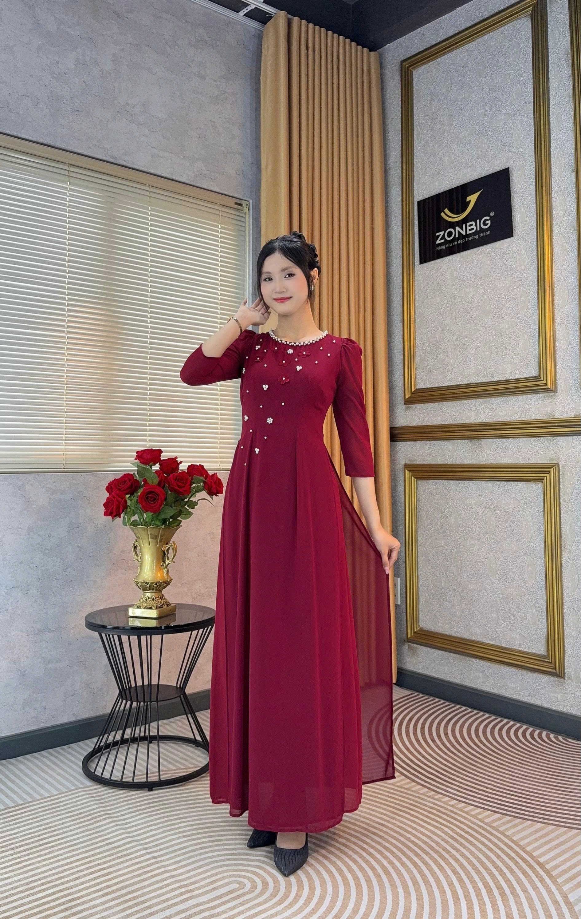 Đầm giả áo dài - Y2223 - Thương hiệu ZONBIG_thumbnail_1